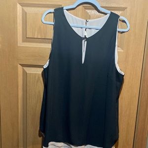 Maurice’s Sleeves Top Black/light grey Reversible